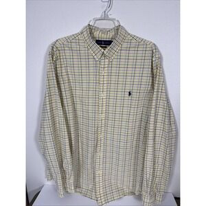 Ralph Lauren Slim Fit‎ 18 1/2 Xxl Plaid Button Up C2